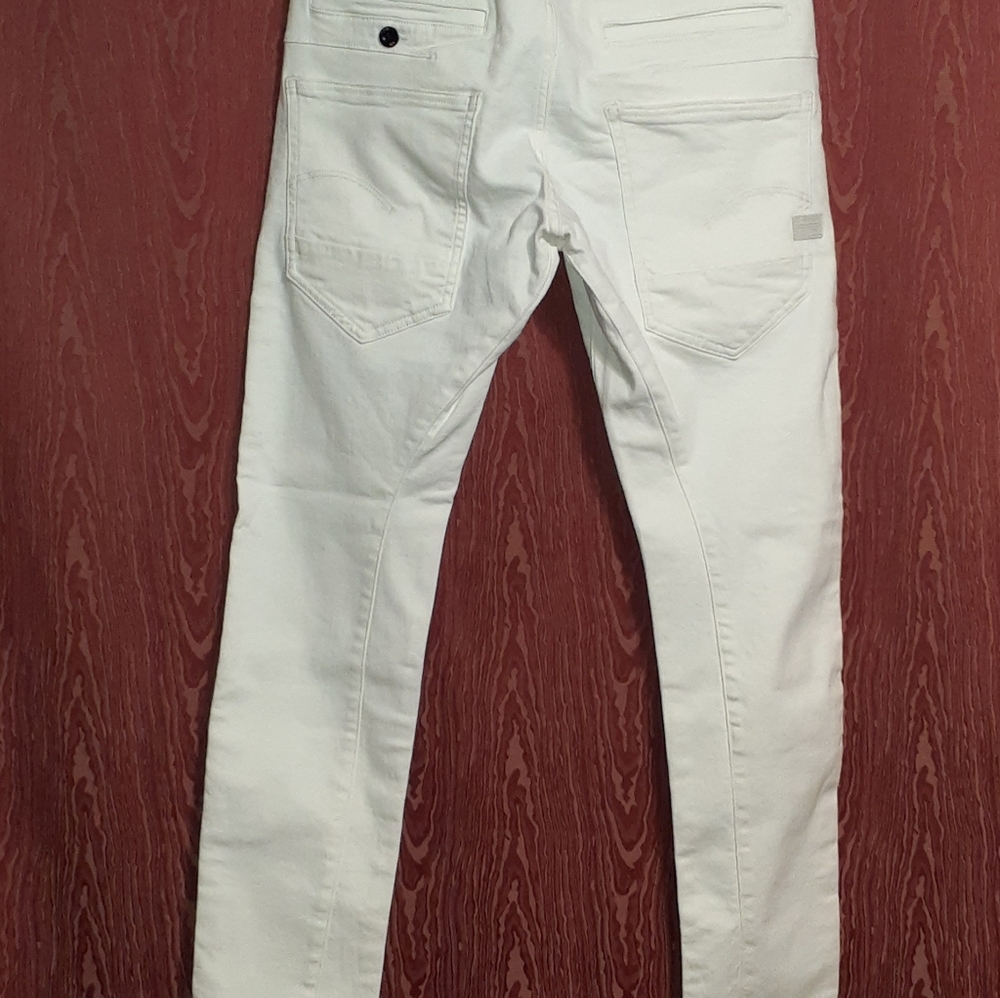NWT G STARR RAW D-STAQ 3D SLIM WHITE WOMEN'S JEANS SIZE 28/30 SUPER STRETCH - Picture 3 of 16